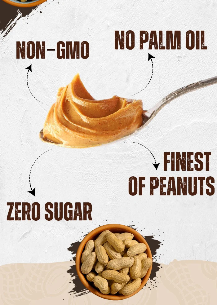 Lonust Natural Peanut Butter Crunchy (100% Peanuts, No Palm oil) | 800gm