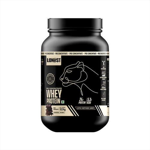 Lonust Pro Concentrate Whey Protein with Ultrasorb Tech | 924gm | Rich Chocolate