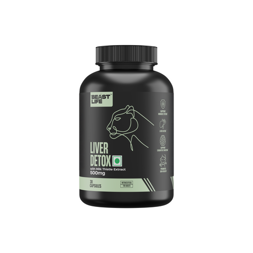 Lonust Liver Detox Supplement with Milk Thistle Extract 500mg | Added Multivitamins & Amino Acid with Natural Detoxification Formula | Liver Support Supplement (30 Veg Tablets)