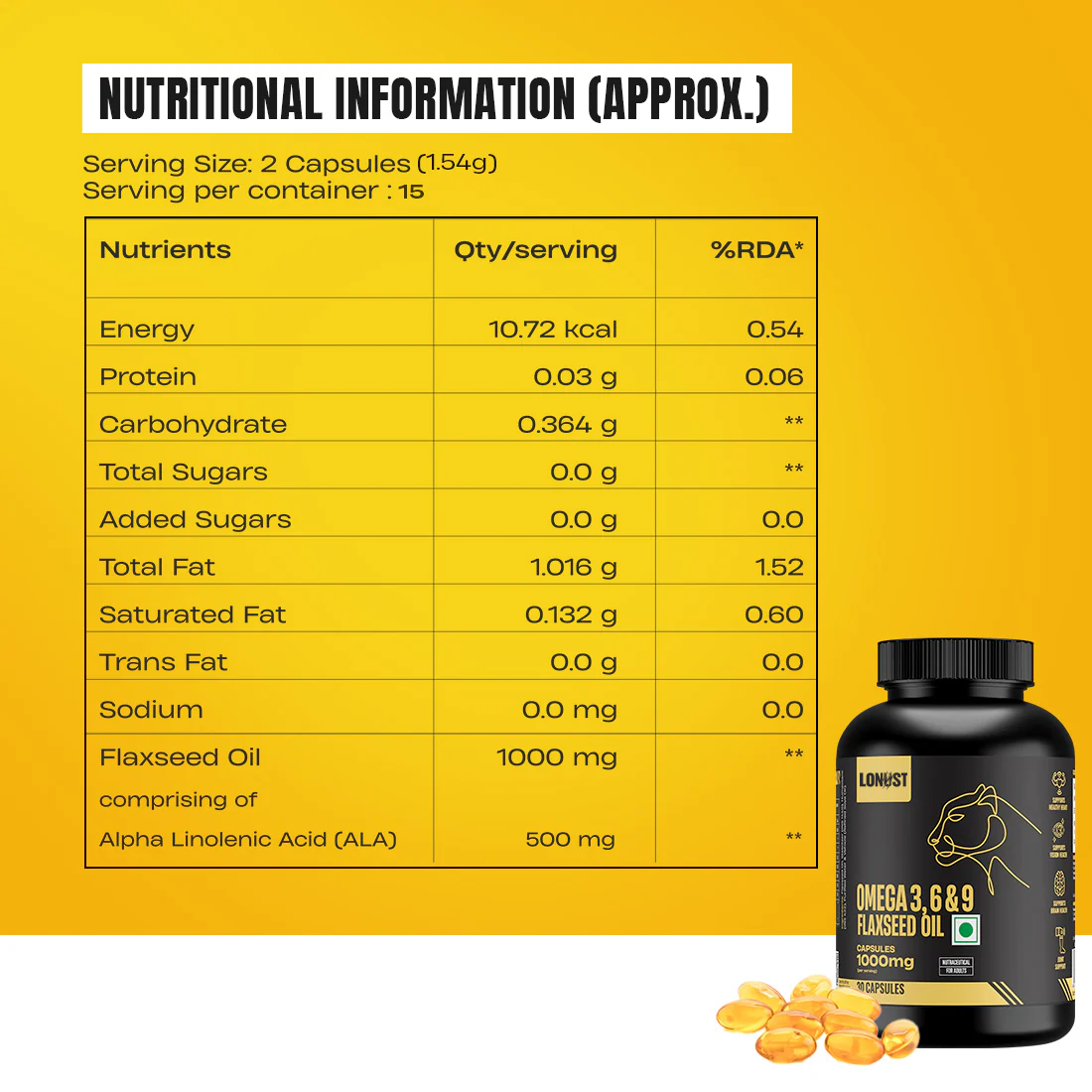 Lonust 3X Strength Veg omega 3 6 9